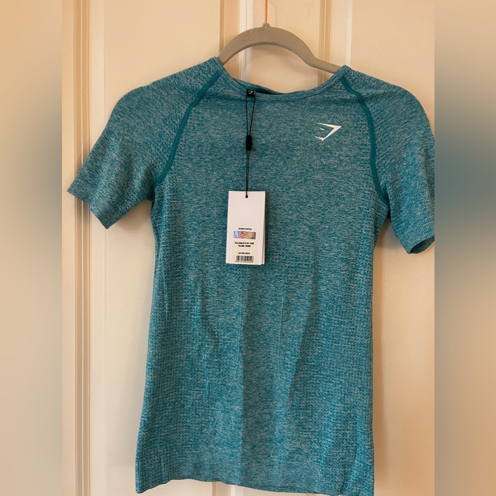 Gymshark vital seamless top teal marl size medium